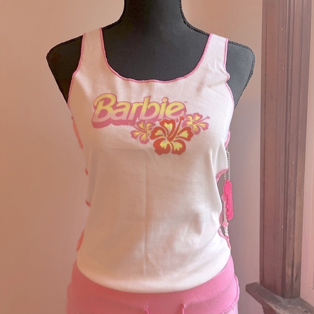 Forever 21 x Barbie floral tank top